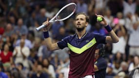 Daniil Medvedev en demi-finale de l'US Open contre Carlos Alcaraz le 09/09/23