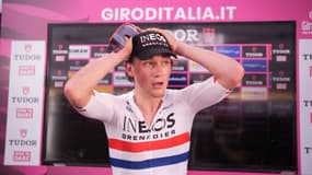 Le Gallois Joshua Tarling, vainqueur du contre-la-montre pour la 2e étape du Tour d'Italie le 10 mai à Tirana