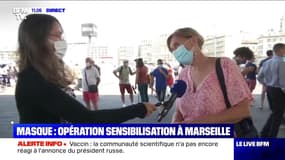 Masque : opération sensibilisation à Marseille - 11/08