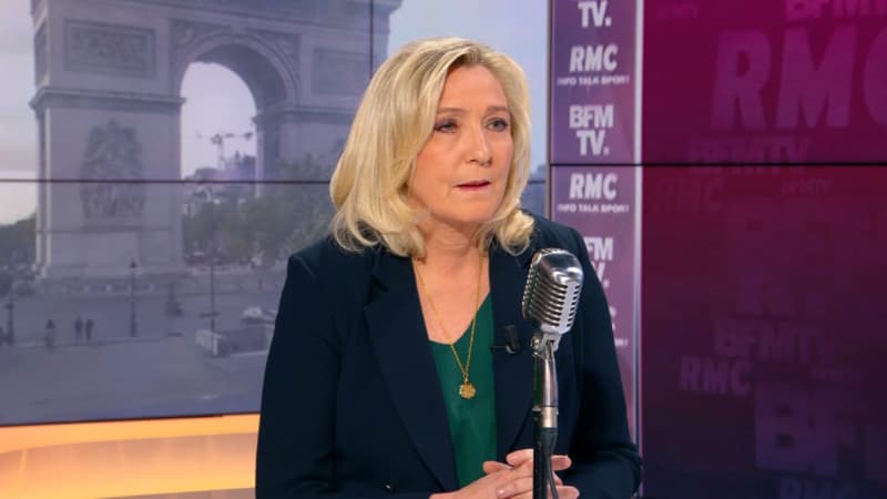 Marine Le Pen sur BFMTV-RMC, le 25 mai 2021.