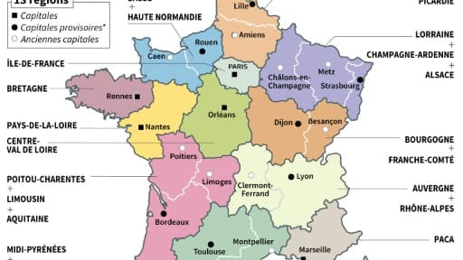 La nouvelle carte des régions La nouvelle carte des régions