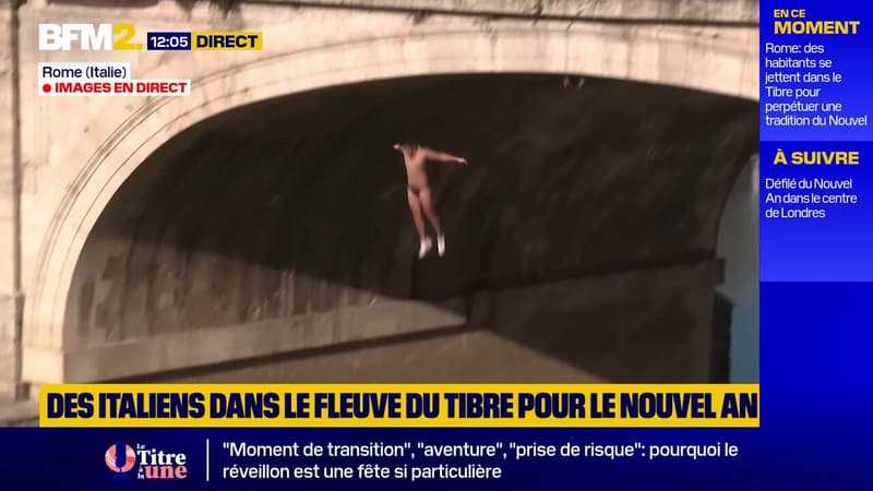 Rome: des Italiens se jettent dans le Tibre pour perpétuer une tradition du Nouvel An
