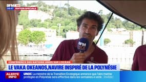 Sommet de l'Unoc: le Vaka Okeanos, un bateau à voile inspiré de la Polynésie présent à Nice