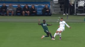 La semelle de Valentin Rongier, lors d'OM-Lens, le 8 mars 2025.