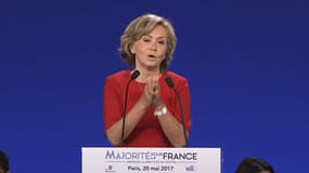 Valérie Pécresse lors du meeting LR de samedi à Paris. 
