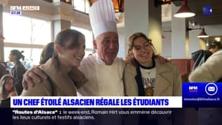 Strasbourg: un chef étoilé prépare un repas pour des étudiants