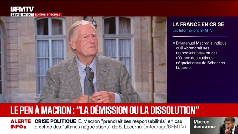 Crise politique: Marine Le Pen demande à Emmanuel Macron sa 