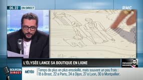 Coloriages, t-shirts et montres: à quoi ressemblent les produits dérivés de l'Elysée?