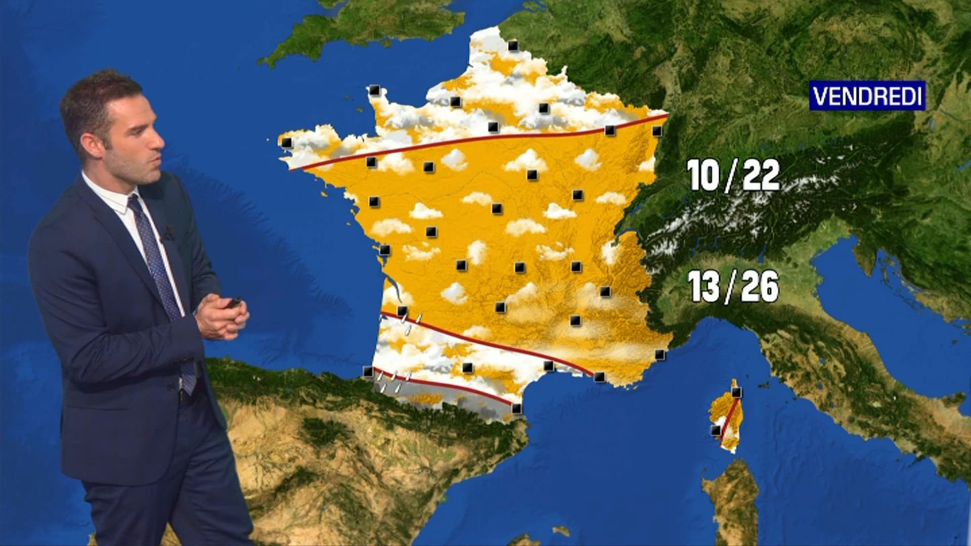 La météo du vendredi 24 septembre 2021.