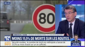 Forte baisse du nombre de morts sur les routes en août: Barbe pense "qu'il y a un lien" avec la limitation à 80km/h
