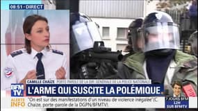 "Pour la police nationale, le lanceur de balles de défense est vraiment nécessaire", estime la porte-parole de la DGPN