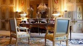 Le bureau du président de la République François Hollande à l'Elysée. 
