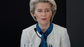 La présidente de la Commission européenne Ursula von der Leyen, le 9 avril 2022 à Varsovie