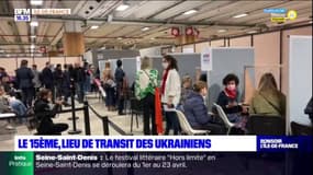 Paris: les réfugiés ukrainiens accueillis au parc des expositions