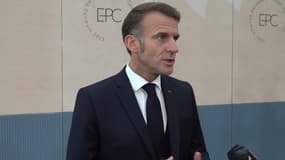 Le président de la République Emmanuel Macron le 2 octobre 2025 à Copenhague (Danemark). 