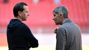 Julien Stephan et Frederic Massara en septembre 2024.