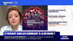 Vittoria Colizza (directrice de recherche à l'Inserm): "Si on ne fait rien (...) le variant va doubler tous les 8 ou 11 jours"