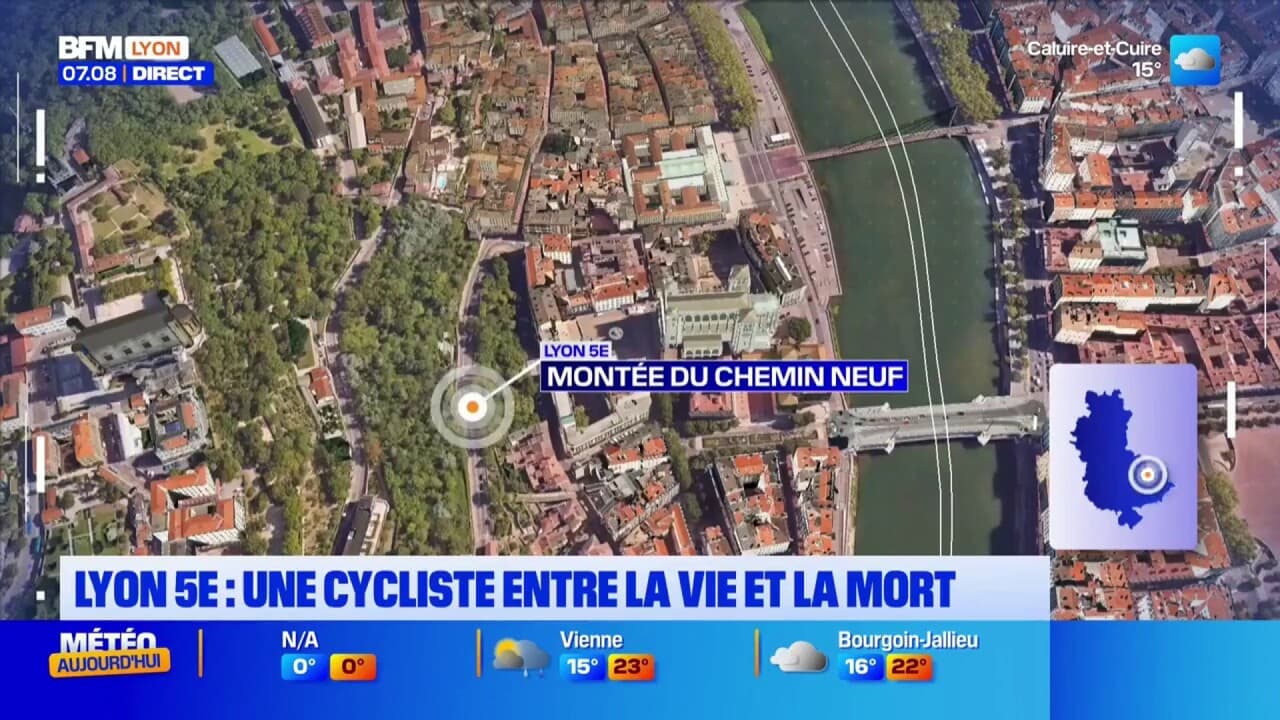 Lyon 5e : Une cycliste chute, son pronostic vital est engagé