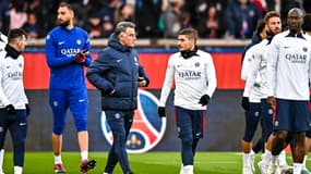 Christophe Galtier avec Marco Verratti, à Paris le 24 février 2023