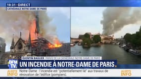 Un incendie à Notre-Dame de Paris