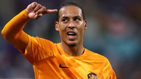 Virgil Van Dijk lors du match des Pays-Bas contre les Etats-Unis au Mondial 2022
