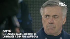 Everton : Les larmes d'Ancelotti lors de l'hommage à son ami Maradona