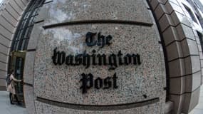 L'entrée du siège du Washington Post, à Washington DC.