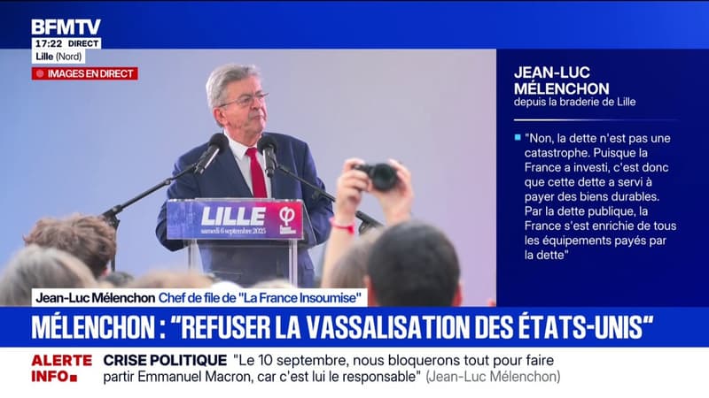 Jean-Luc Mélenchon, chef de file de LFI, appelle à 