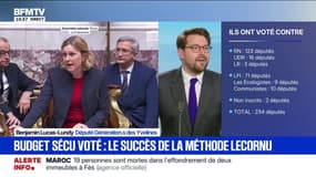 Le député Benjamin Lucas-Lundy, qui a voté contre le budget, "regrette" l'adoption du texte par l'Assemblée nationale