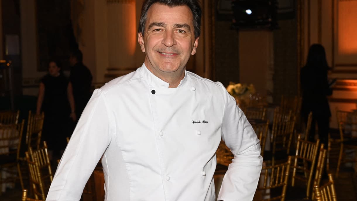 Le chef Yannick Alléno lors d'un gala à New York le 15 novembre 2023.
