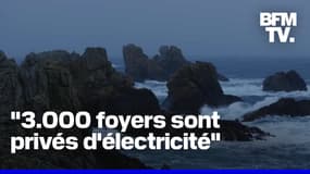 Tempête Herminia: les images en mer à Ouessant, en Bretagne 