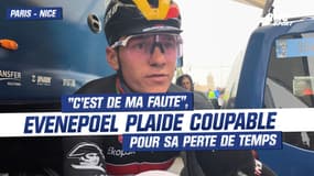 Paris-Nice (ét. 6) : "C'est de ma faute", Evenepoel plaide coupable pour sa perte de temps 