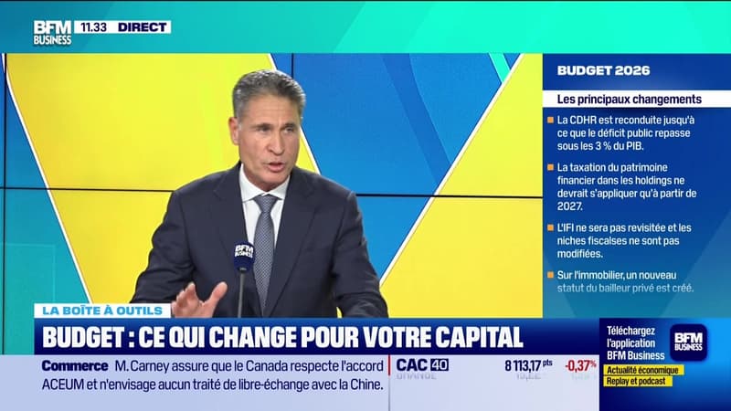 La boîte à outils : Budget, ce qui change pour votre capital - 26/01