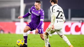 Franck Ribery avec la Fiorentina face à la Juventus