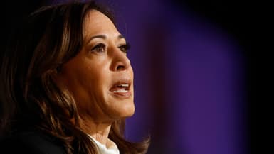 prononce un discours lors du gala du 20e anniversaire d'Emerge, au Palace Hotel, le 30 avril 2025 à San Francisco, en Californie