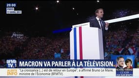 Emmanuel Macron va s'exprimer à la télévision