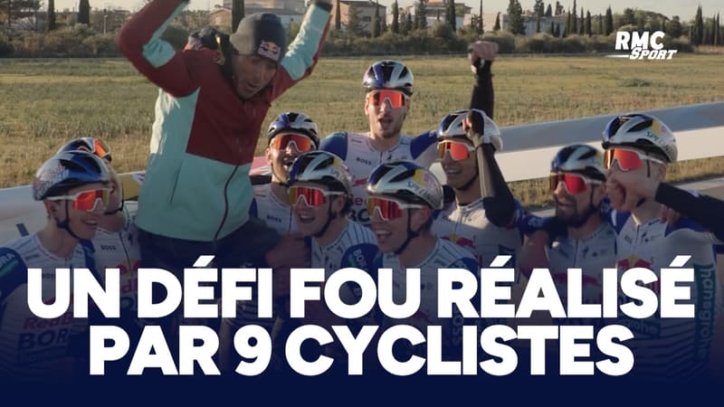 Le dÃ©fi complÃ¨tement dingue de neuf cyclistes qui parviennent Ã  faire dÃ©coller un avion
