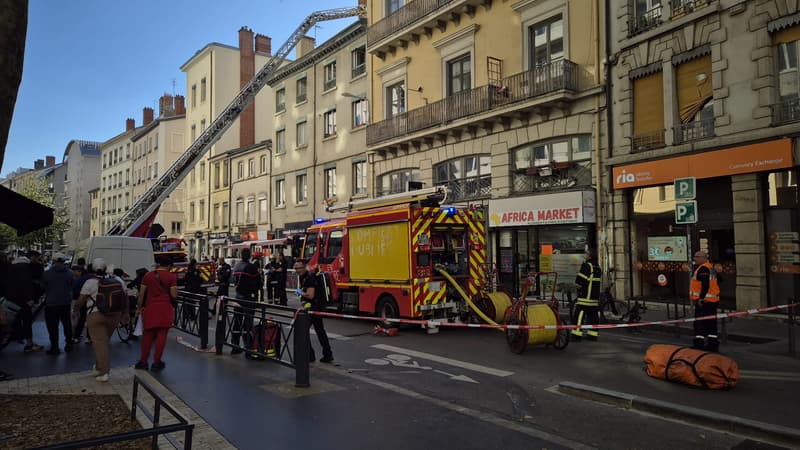 Un incendie s'est déclaré dans un restaurant de la Guillotière à Lyon (Rhône), mercredi 23 octobre 2024. 