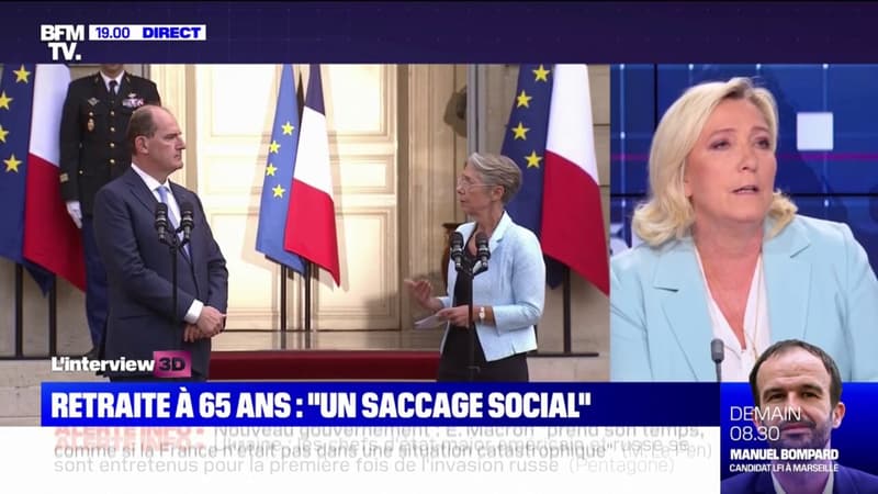 Marine Le Pen pense que la politique d'Élisabeth Borne sera 