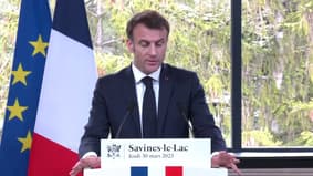 Emmanuel Macron annonce la mise en place, "d'ici à début mai", d'un "Ecowatt de l'eau" 