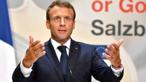 Emmanuel Macron à Salsbourg, en Autriche, le 20 septembre.