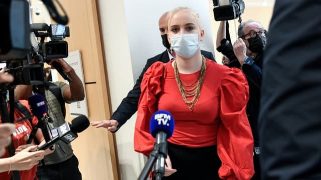 L'adolescente Mila au tribunal de Paris, le 2 juin 2021