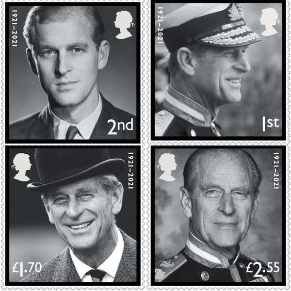 Les quatre timbres édités en hommage au prince Philip Les quatre timbres édités en hommage au prince Philip