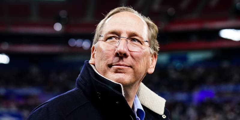 John Textor lors de la finale du championnat de france féminin entre l'OL et le PSG (3-0), le 16 mai 2025