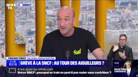 SNCF: Vincent Pinot, secrétaire fédéral Sud-Rail, annonce une nouvelle grève "le week-end prochain si la direction ne revient pas vers nous"