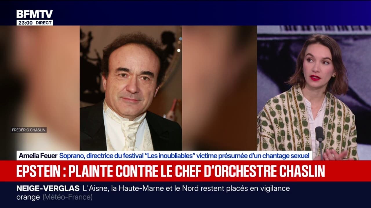"Il a utilisé son pouvoir pour que je travaille avec Jeffrey Epstein": Amelia Feuer, victime présumée d'un chantage sexuel, revient sur sa plainte contre le chef d'orchestre Frédéric Chaslin Kép