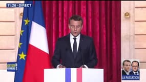 "Rendre la confiance au Français", les premiers mots d'Emmanuel Macron investi Président