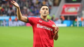 Nadiem Amiri avec le Bayer Leverkusen, à la BayArena le 23 avril 2023