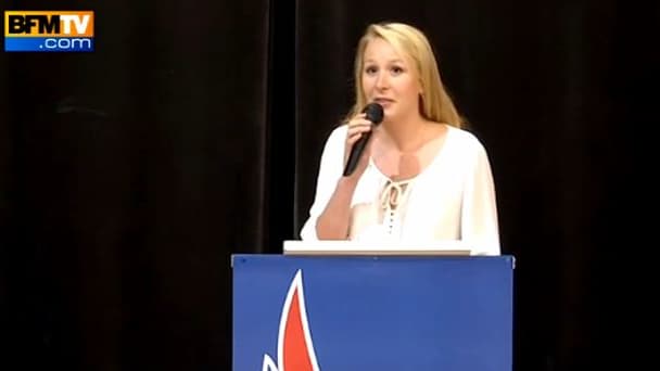 Marion Maréchal-Le Pen lors d'un meeting en Essonne, le 18 mai 2015.
