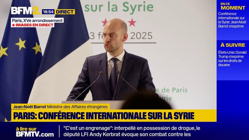 Syrie: le ministre Jean-Noël Barrot souligne que 